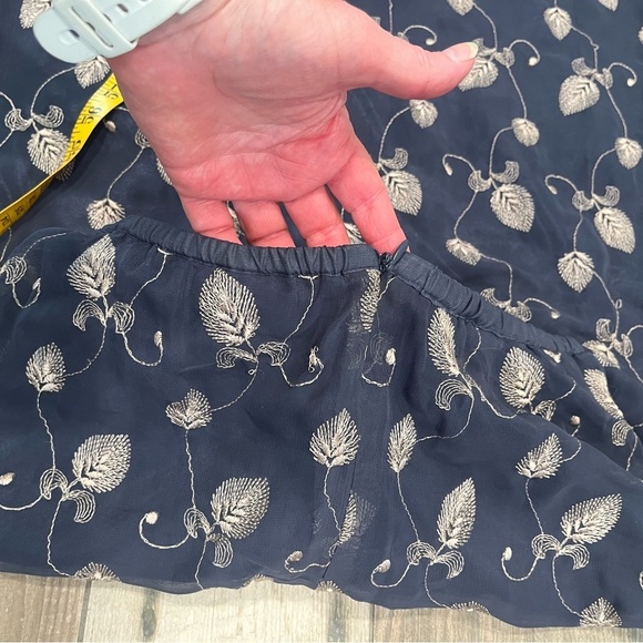 Vintage Compagnie Internationale Express Embroidery Leaves Leaf Maxi Skirt 5/6 - Picture 8 of 10